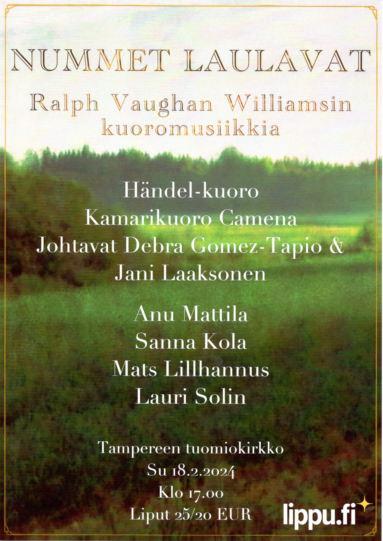 Camena kevätkonsertti ohjelma 1. sivu